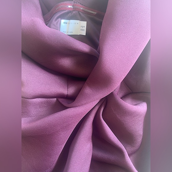 ASOS DESIGN Twist Dark Purple Dress-Size 10/EU 42 - Picture 4 of 4